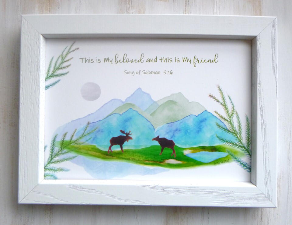Moose Beloved 6x8 Frame