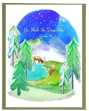 Evening Elk 6x6 Frame