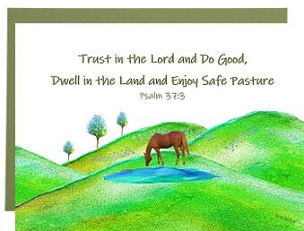 Safe Pasture Frameable Card