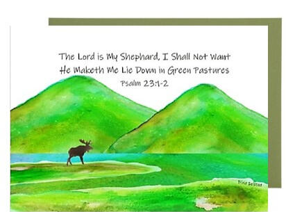 Green Pastures Frameable Card