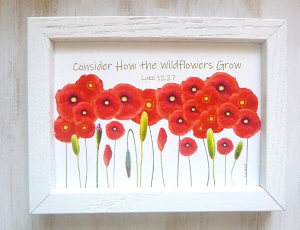 Poppies and Pods 6x8 Frame