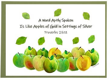 Apples of Gold Frameable Card