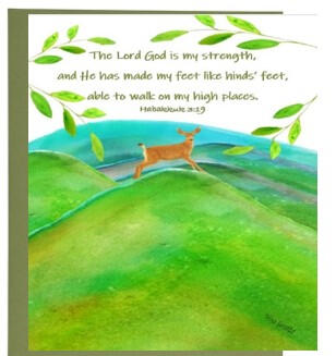 Mountain Deer Frameable Card