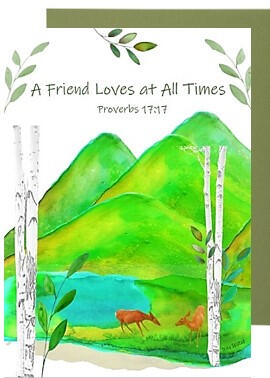 Deer Friends Frameable Card