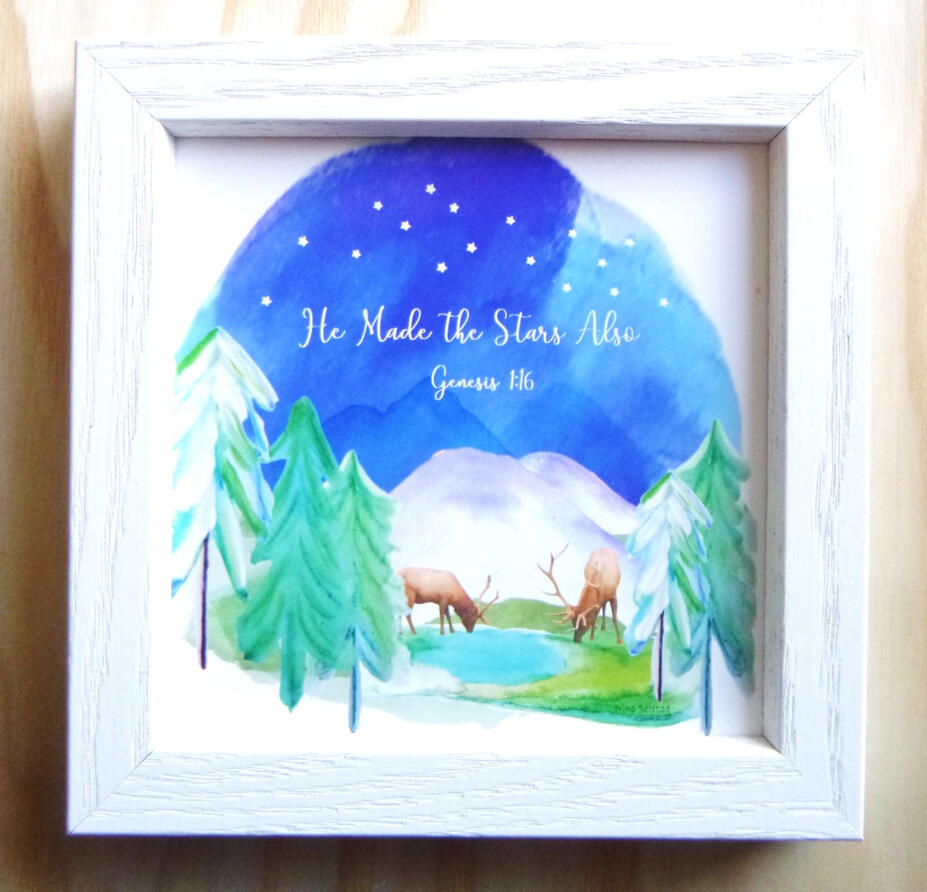 Evening Elk 6x6 Frame