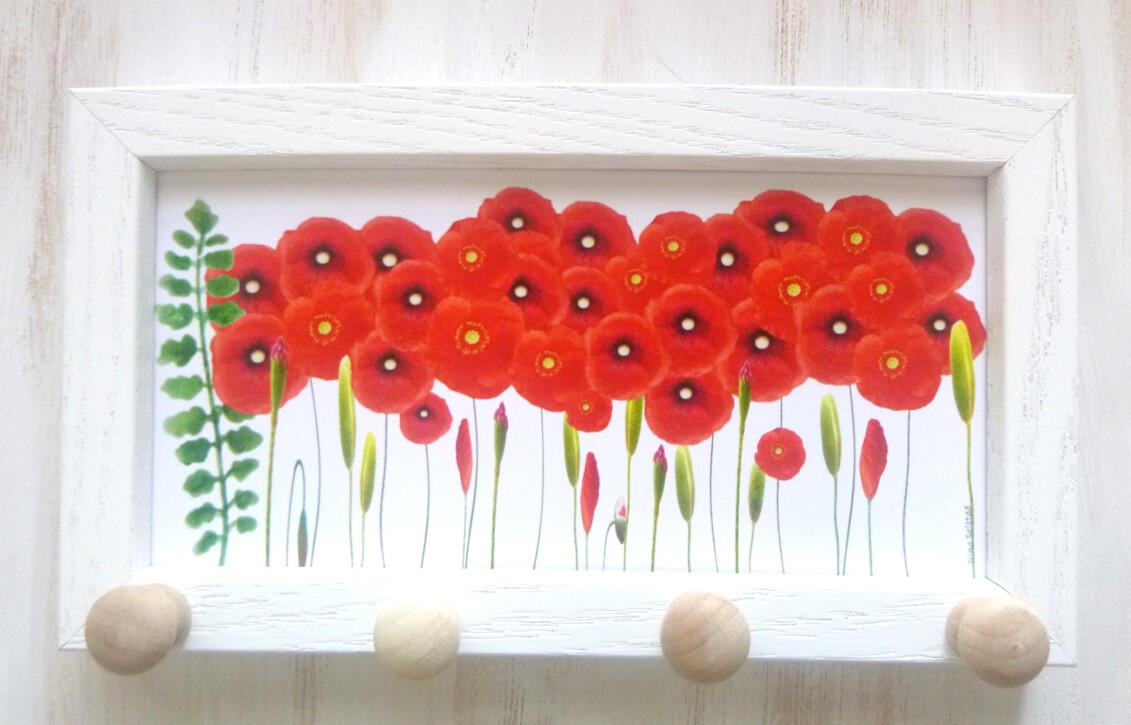 Wild Poppies Key Holder