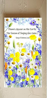 Meadow Blooms 4x6 print on wood panel