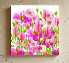 Rose Garden 4x4 print on wood panel